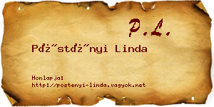 Pöstényi Linda névjegykártya